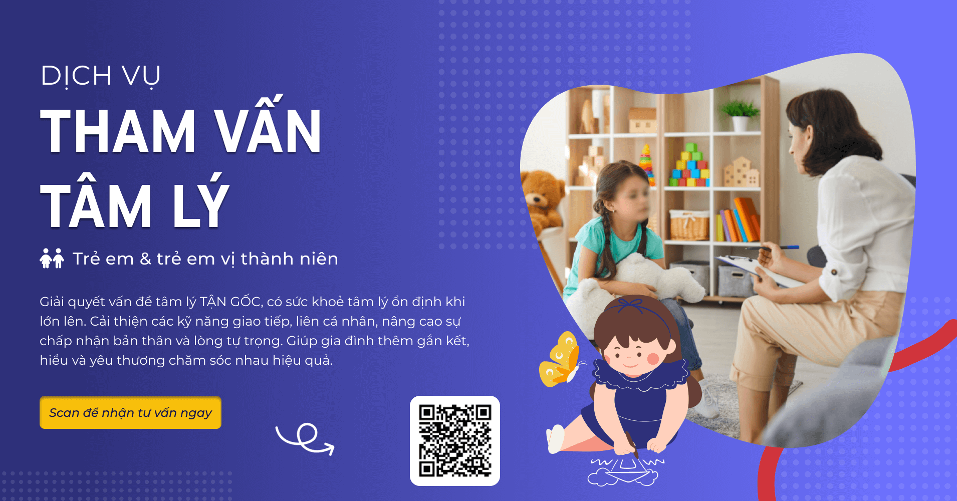 Dịch vụ tham vấn tâm lý trẻ em